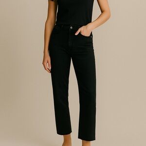 H&M Black Washed Denim Jeans - Size 10